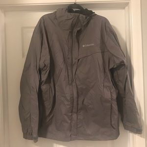 EUC Men’s Columbia Grey Rain Jacket - Size XL